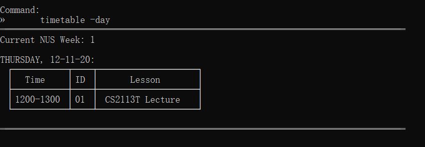 Timetable view day