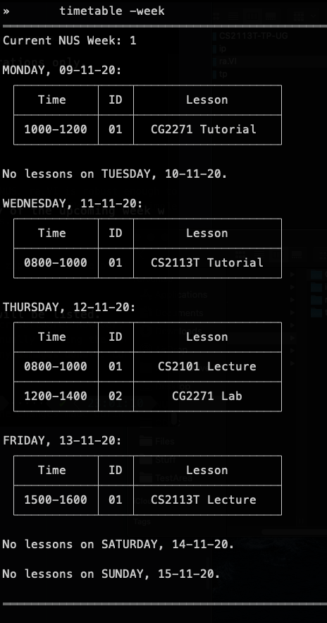 Timetable before filter